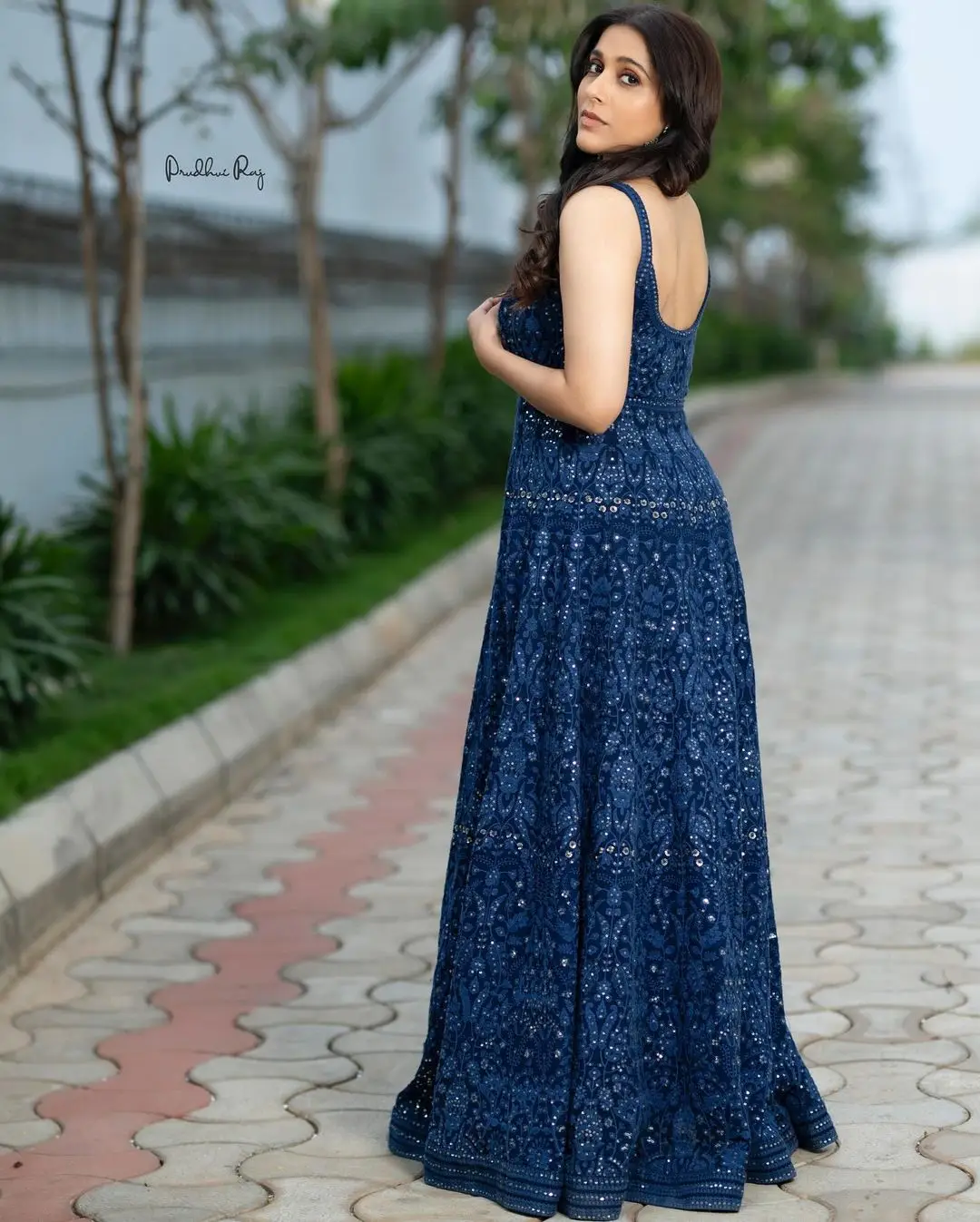 Rashmi Gautam In Sleeveless Blue Gown